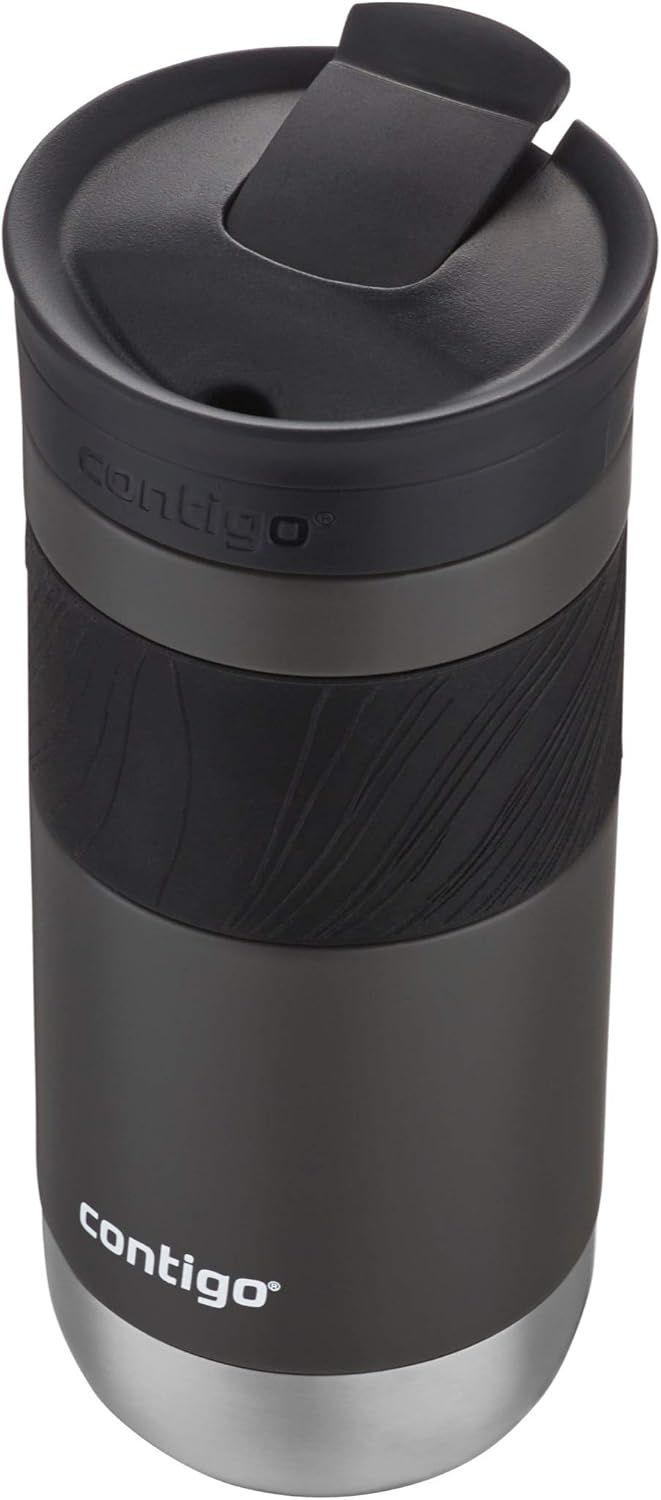 Byron 2.0 Stainless Steel Travel Mug with Snapseal Lid and Grip 20oz, Blueberry, Great for hot and cold beverages