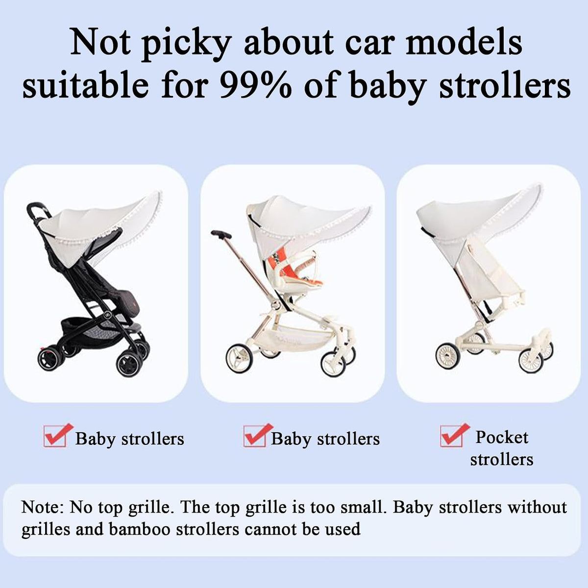 Stroller Shade Extender Stroller Sun Shade Cover