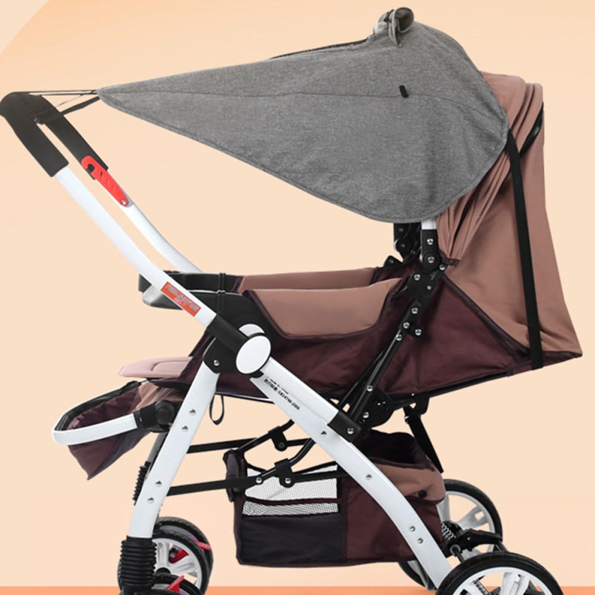 Stroller Sunscreen Cover UV Protection Sunshade for Stroller Awning Waterproof Grey Full-Cover Shading Accessory for Outdoor Use