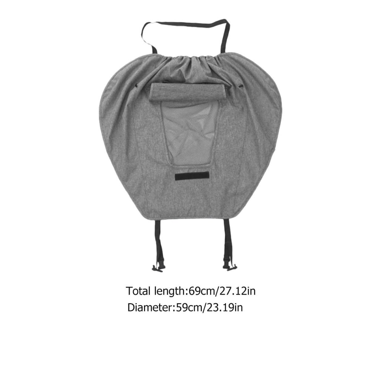 Stroller Sunscreen Cover UV Protection Sunshade for Stroller Awning Waterproof Grey Full-Cover Shading Accessory for Outdoor Use