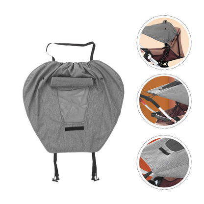 Stroller Sunscreen Cover UV Protection Sunshade for Stroller Awning Waterproof Grey Full-Cover Shading Accessory for Outdoor Use