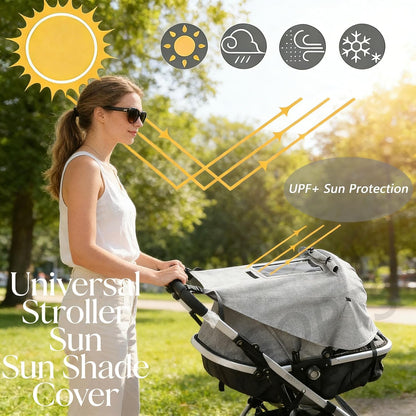 Baby Stroller Sun Shade Protector Universal Pushchair Blackout Cover