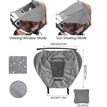 Baby Stroller Sun Shade Protector Universal Pushchair Blackout Cover