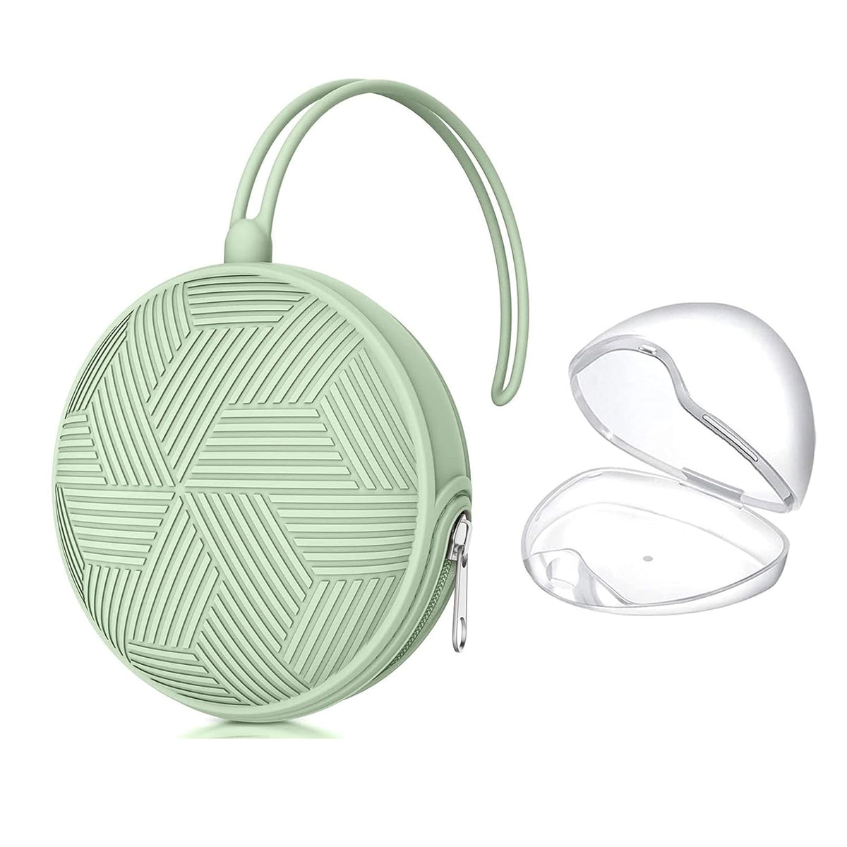 Pacifier Holder Case,BPA Free Portable Pacifier Storage Container,Silicone Baby Pacifier Cover Pouch for Diaper Bag Stroller,Travel Outdoor Activities,Easy to Clean(Blush)