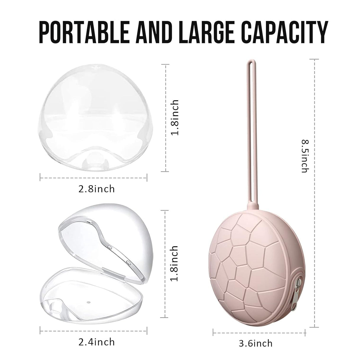 Pacifier Holder Case,BPA Free Portable Pacifier Storage Container,Silicone Baby Pacifier Cover Pouch for Diaper Bag Stroller,Travel Outdoor Activities,Easy to Clean(Blush)