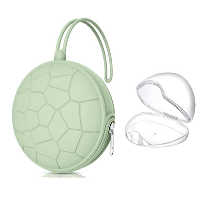 Pacifier Holder Case,BPA Free Portable Pacifier Storage Container,Silicone Baby Pacifier Cover Pouch for Diaper Bag Stroller,Travel Outdoor Activities,Easy to Clean(Blush)