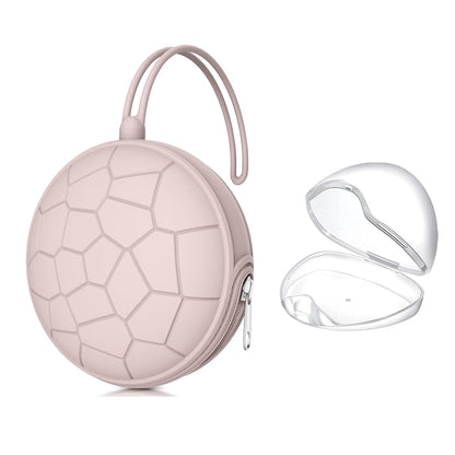 Pacifier Holder Case,BPA Free Portable Pacifier Storage Container,Silicone Baby Pacifier Cover Pouch for Diaper Bag Stroller,Travel Outdoor Activities,Easy to Clean(Blush)