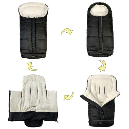 Stroller Footmuff for Toddler, Stroller Blanket Evelution, Winter Baby Universal Stroller Bunting Bag, Warm Bunting Bag, Bottom Opens for Multi-Use,6-36M