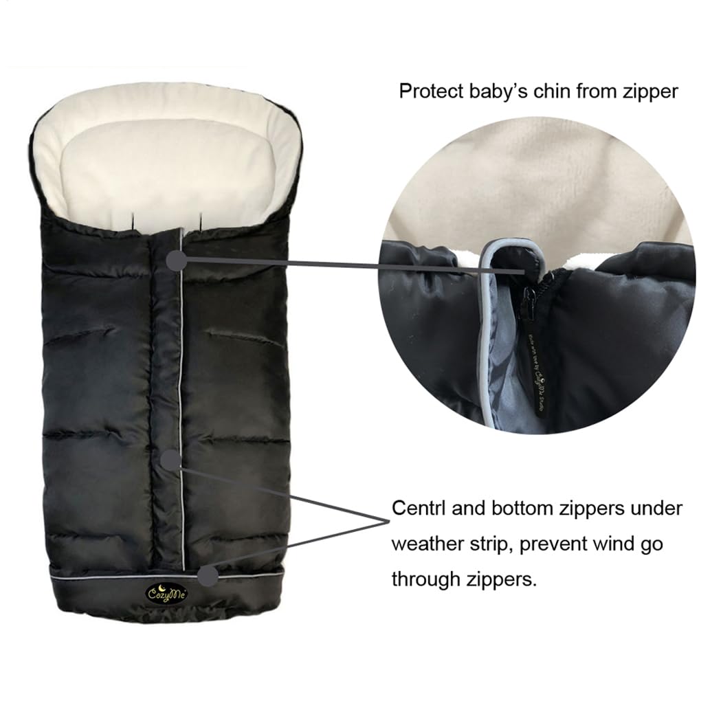 Stroller Footmuff for Toddler, Stroller Blanket Evelution, Winter Baby Universal Stroller Bunting Bag, Warm Bunting Bag, Bottom Opens for Multi-Use,6-36M