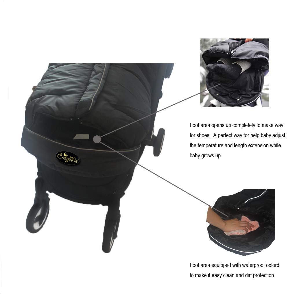 Stroller Footmuff for Toddler, Stroller Blanket Evelution, Winter Baby Universal Stroller Bunting Bag, Warm Bunting Bag, Bottom Opens for Multi-Use,6-36M