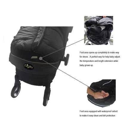 Stroller Footmuff for Toddler, Stroller Blanket Evelution, Winter Baby Universal Stroller Bunting Bag, Warm Bunting Bag, Bottom Opens for Multi-Use,6-36M