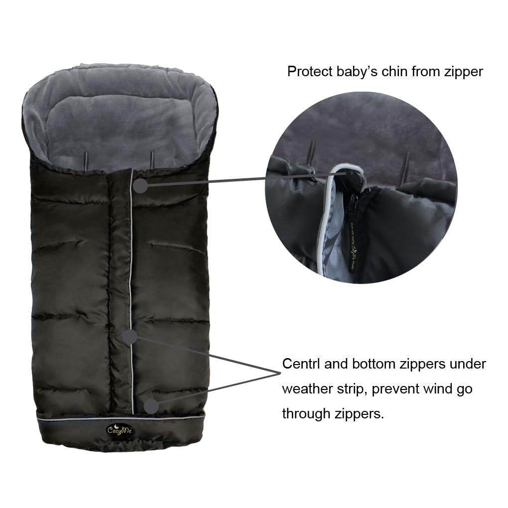 Stroller Footmuff for Toddler, Stroller Blanket Evelution, Winter Baby Universal Stroller Bunting Bag, Warm Bunting Bag, Bottom Opens for Multi-Use,6-36M