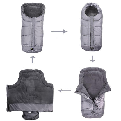 Stroller Footmuff for Toddler, Stroller Blanket Evelution, Winter Baby Universal Stroller Bunting Bag, Warm Bunting Bag, Bottom Opens for Multi-Use,6-36M