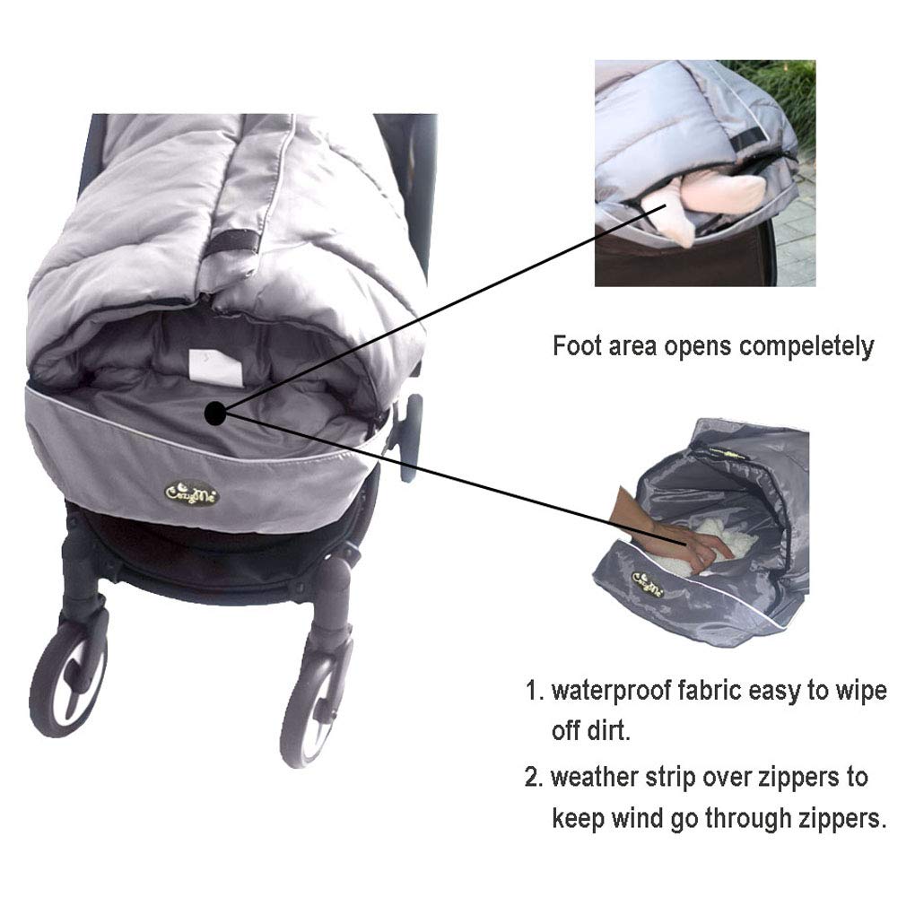 Stroller Footmuff for Toddler, Stroller Blanket Evelution, Winter Baby Universal Stroller Bunting Bag, Warm Bunting Bag, Bottom Opens for Multi-Use,6-36M