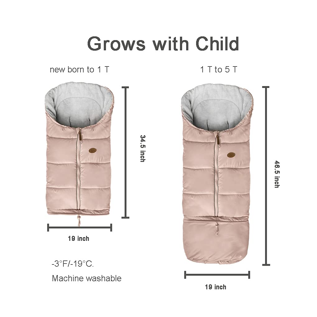 Stroller Footmuff for Toddler, Stroller Blanket Evelution, Winter Baby Universal Stroller Bunting Bag, Warm Bunting Bag, Bottom Opens for Multi-Use,6-36M