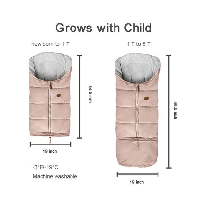 Stroller Footmuff for Toddler, Stroller Blanket Evelution, Winter Baby Universal Stroller Bunting Bag, Warm Bunting Bag, Bottom Opens for Multi-Use,6-36M