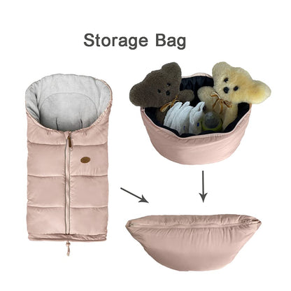 Stroller Footmuff for Toddler, Stroller Blanket Evelution, Winter Baby Universal Stroller Bunting Bag, Warm Bunting Bag, Bottom Opens for Multi-Use,6-36M