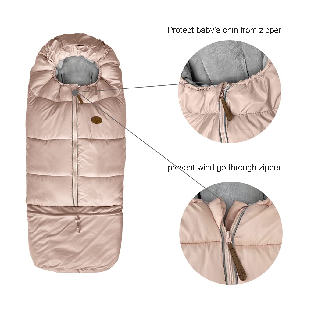 Stroller Footmuff for Toddler, Stroller Blanket Evelution, Winter Baby Universal Stroller Bunting Bag, Warm Bunting Bag, Bottom Opens for Multi-Use,6-36M