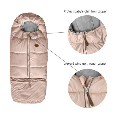 Stroller Footmuff for Toddler, Stroller Blanket Evelution, Winter Baby Universal Stroller Bunting Bag, Warm Bunting Bag, Bottom Opens for Multi-Use,6-36M