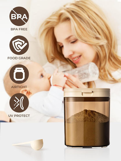 Travel Formula Dispenser, 1200ml Airtight Flip-Top Container to Go
