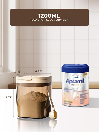 Travel Formula Dispenser, 1200ml Airtight Flip-Top Container to Go
