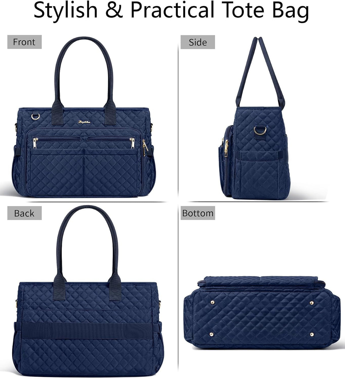 Teacher Tote Bag for Women, 15.6" Laptop Work Tote Computer Bag