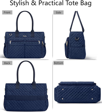 Teacher Tote Bag for Women, 15.6" Laptop Work Tote Computer Bag