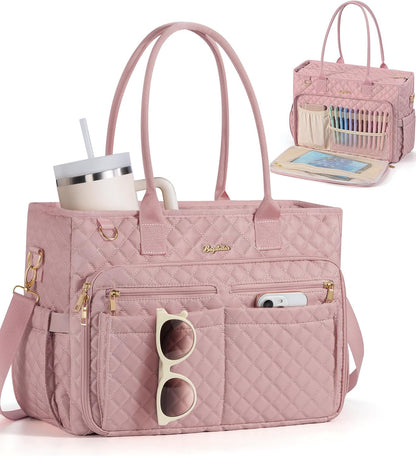 Teacher Tote Bag for Women, 15.6" Laptop Work Tote Computer Bag