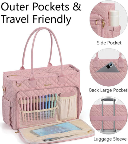 Teacher Tote Bag for Women, 15.6" Laptop Work Tote Computer Bag