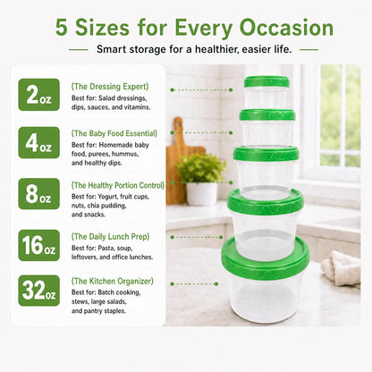 8oz Small Plastic Freezer Food Containers with Lids, 1 Cup, 12pcs