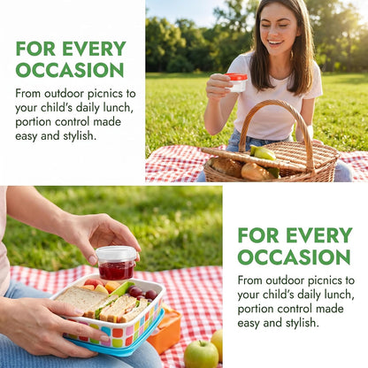 8oz Small Plastic Freezer Food Containers with Lids, 1 Cup, 12pcs