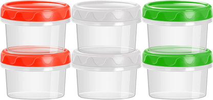 8oz Small Plastic Freezer Food Containers with Lids, 1 Cup, 12pcs