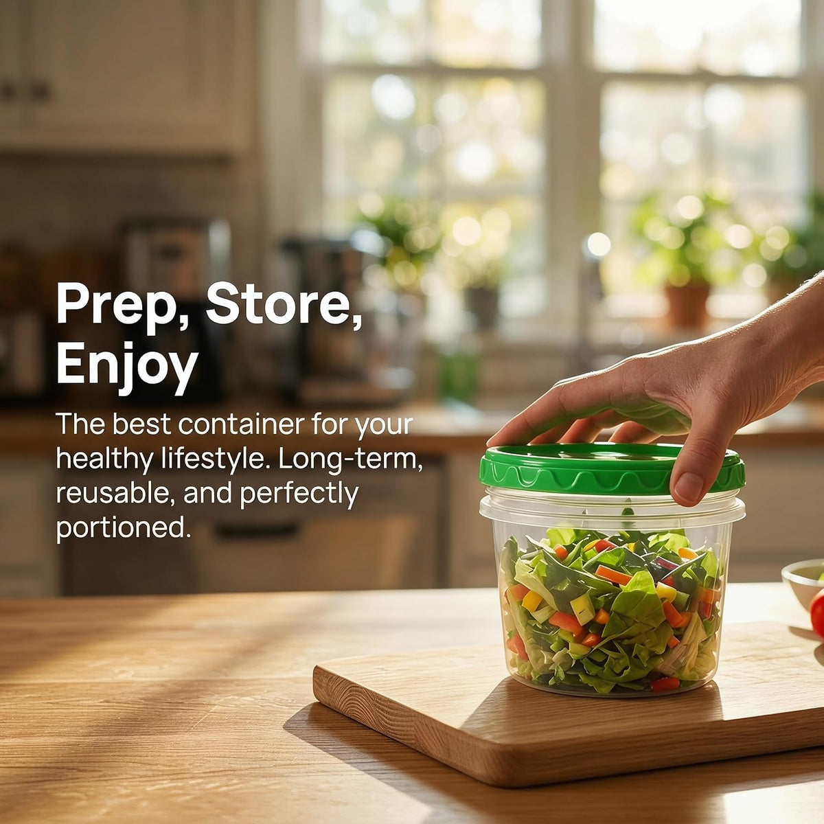 8oz Small Plastic Freezer Food Containers with Lids, 1 Cup, 12pcs
