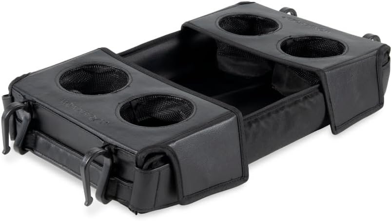 Flex Snack Tray for W4 Stroller Wagon with Convertible Cup Holders & Adjustable Sidewalls to Maximize Space, Easy to Install, Easy to Clean
