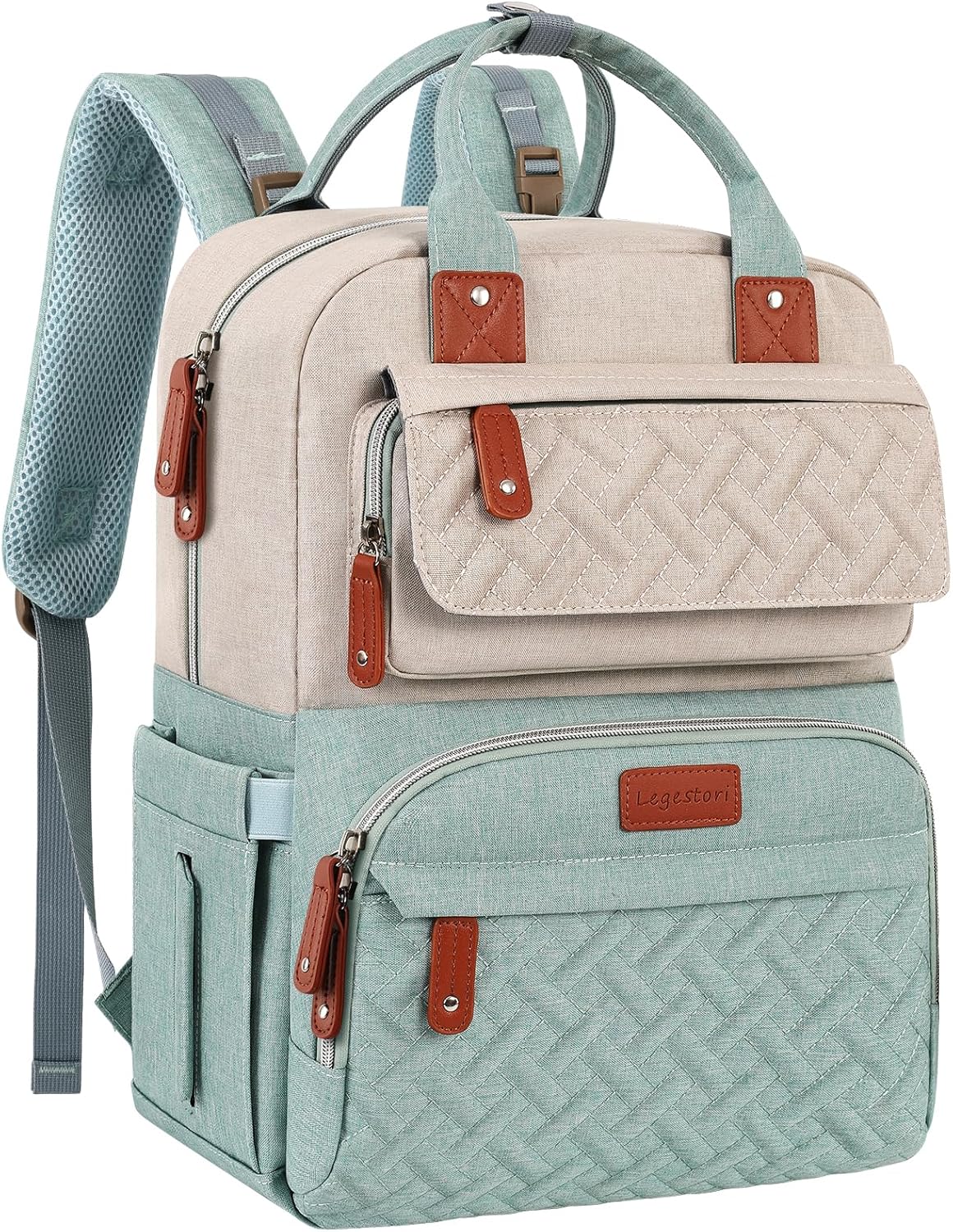 Diaper Bag Backpack, Baby Girl Diaper Bag for Mom, Large Pink Floral Diaper Bag Backpack for Girls, Waterproof Mom Backpack for Work Travel Holiday with Insulated Pockets and Stroller Straps