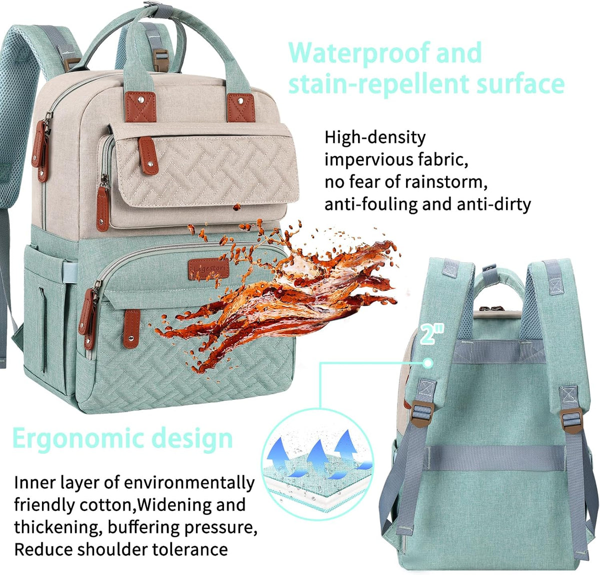 Diaper Bag Backpack, Baby Girl Diaper Bag for Mom, Large Pink Floral Diaper Bag Backpack for Girls, Waterproof Mom Backpack for Work Travel Holiday with Insulated Pockets and Stroller Straps
