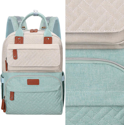 Diaper Bag Backpack, Baby Girl Diaper Bag for Mom, Large Pink Floral Diaper Bag Backpack for Girls, Waterproof Mom Backpack for Work Travel Holiday with Insulated Pockets and Stroller Straps