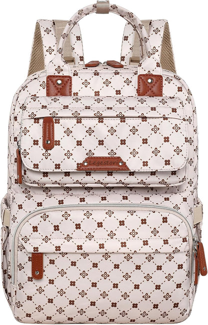 Diaper Bag Backpack, Baby Girl Diaper Bag for Mom, Large Pink Floral Diaper Bag Backpack for Girls, Waterproof Mom Backpack for Work Travel Holiday with Insulated Pockets and Stroller Straps