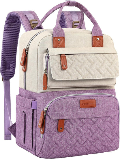 Diaper Bag Backpack, Baby Girl Diaper Bag for Mom, Large Pink Floral Diaper Bag Backpack for Girls, Waterproof Mom Backpack for Work Travel Holiday with Insulated Pockets and Stroller Straps