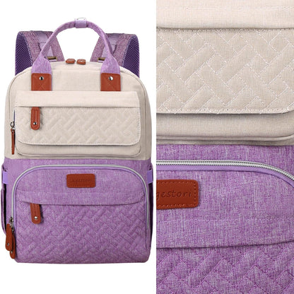 Diaper Bag Backpack, Baby Girl Diaper Bag for Mom, Large Pink Floral Diaper Bag Backpack for Girls, Waterproof Mom Backpack for Work Travel Holiday with Insulated Pockets and Stroller Straps