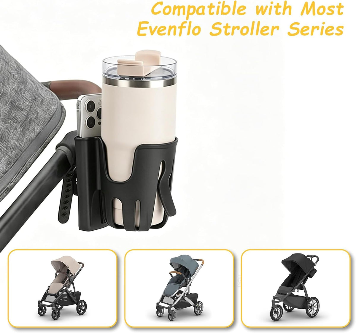 Cup Holder Compatible with UPPAbaby Vista V3 Cruz
