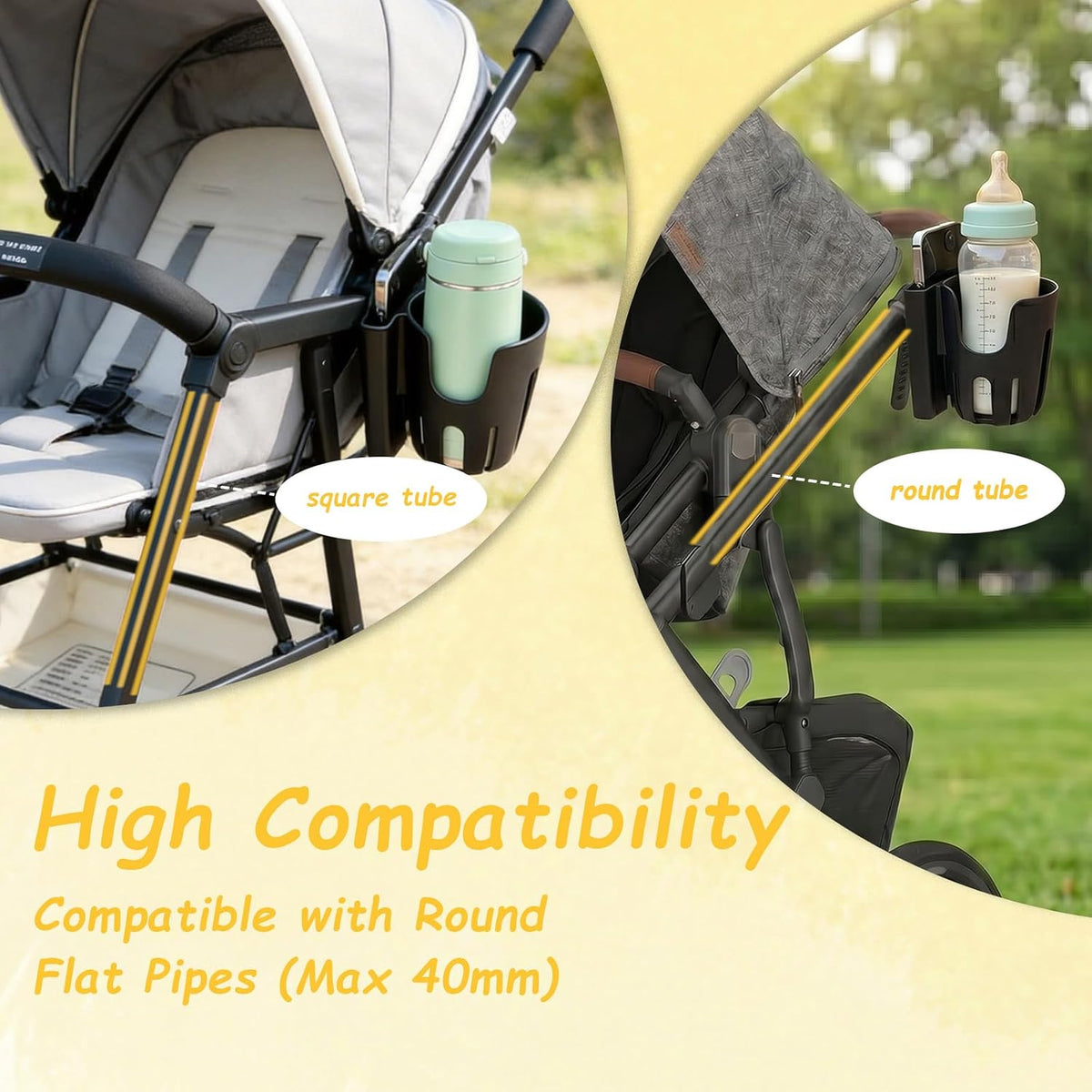Cup Holder Compatible with UPPAbaby Vista V3 Cruz