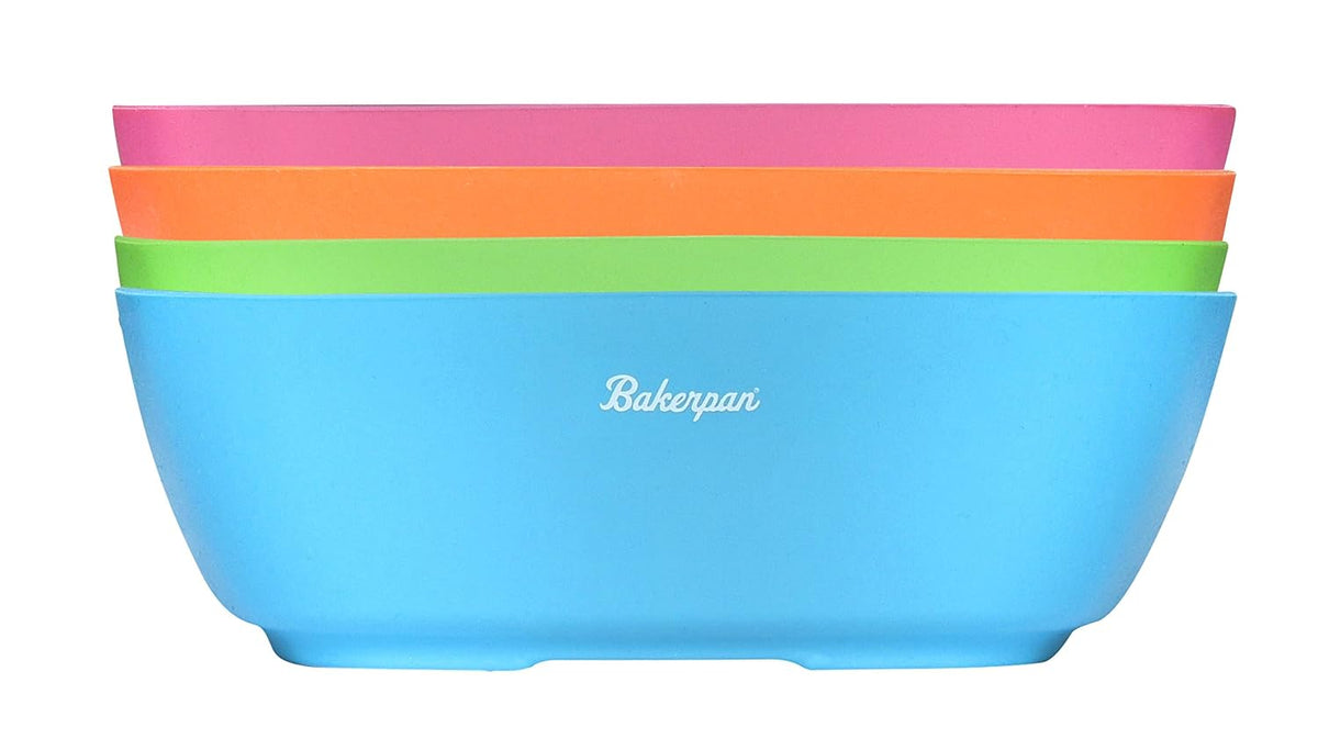 Bakerpan Silicone Bowls for Babies & Toddlers - BPA Free Unbreakable Feeding, Snack & Travel Bowls - Microwave & Dishwasher Safe - Set of 4