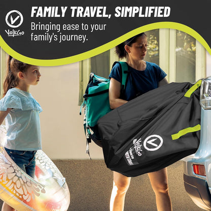 XL Stroller Travel Bag for Airplane with Backpack Shoulder Straps, Stroller Cover for Air Travel, Jogger & Carrier, Waterproof Travel Cover (18x24x47 in)