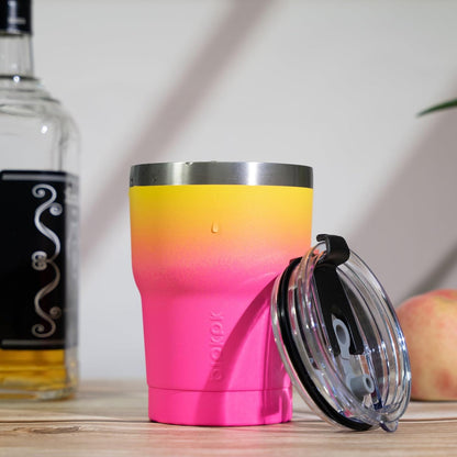 20 oz Tumbler with Handle & Straw, Insulated Stainless Steel Mug | Double Wall Vacuum, Keeps Hot/Cold, Thermal Cup, BPA Free, Dishwasher Safe, Cupholder Fit, Coffee & Travel, Indigo Black