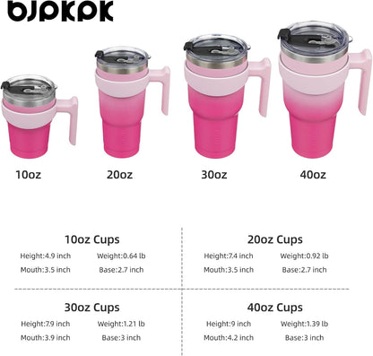 20 oz Tumbler with Handle & Straw, Insulated Stainless Steel Mug | Double Wall Vacuum, Keeps Hot/Cold, Thermal Cup, BPA Free, Dishwasher Safe, Cupholder Fit, Coffee & Travel, Indigo Black