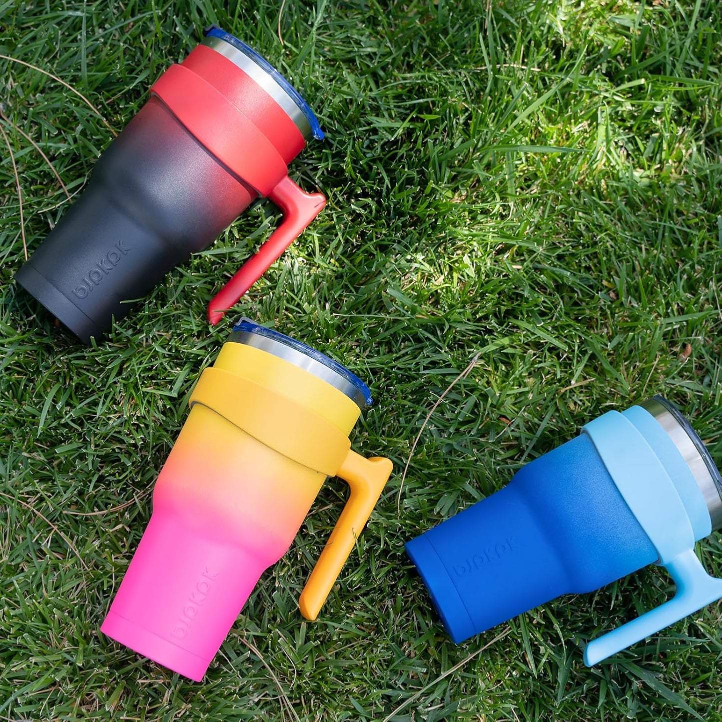 20 oz Tumbler with Handle & Straw, Insulated Stainless Steel Mug | Double Wall Vacuum, Keeps Hot/Cold, Thermal Cup, BPA Free, Dishwasher Safe, Cupholder Fit, Coffee & Travel, Indigo Black