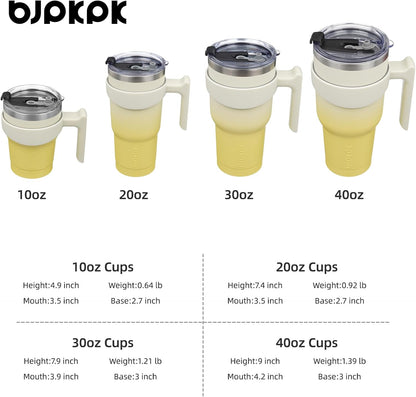 20 oz Tumbler with Handle & Straw, Insulated Stainless Steel Mug | Double Wall Vacuum, Keeps Hot/Cold, Thermal Cup, BPA Free, Dishwasher Safe, Cupholder Fit, Coffee & Travel, Indigo Black