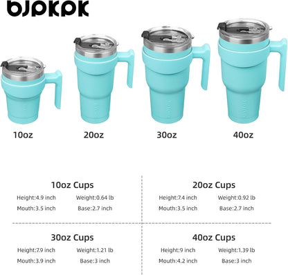20 oz Tumbler with Handle & Straw, Insulated Stainless Steel Mug | Double Wall Vacuum, Keeps Hot/Cold, Thermal Cup, BPA Free, Dishwasher Safe, Cupholder Fit, Coffee & Travel, Indigo Black