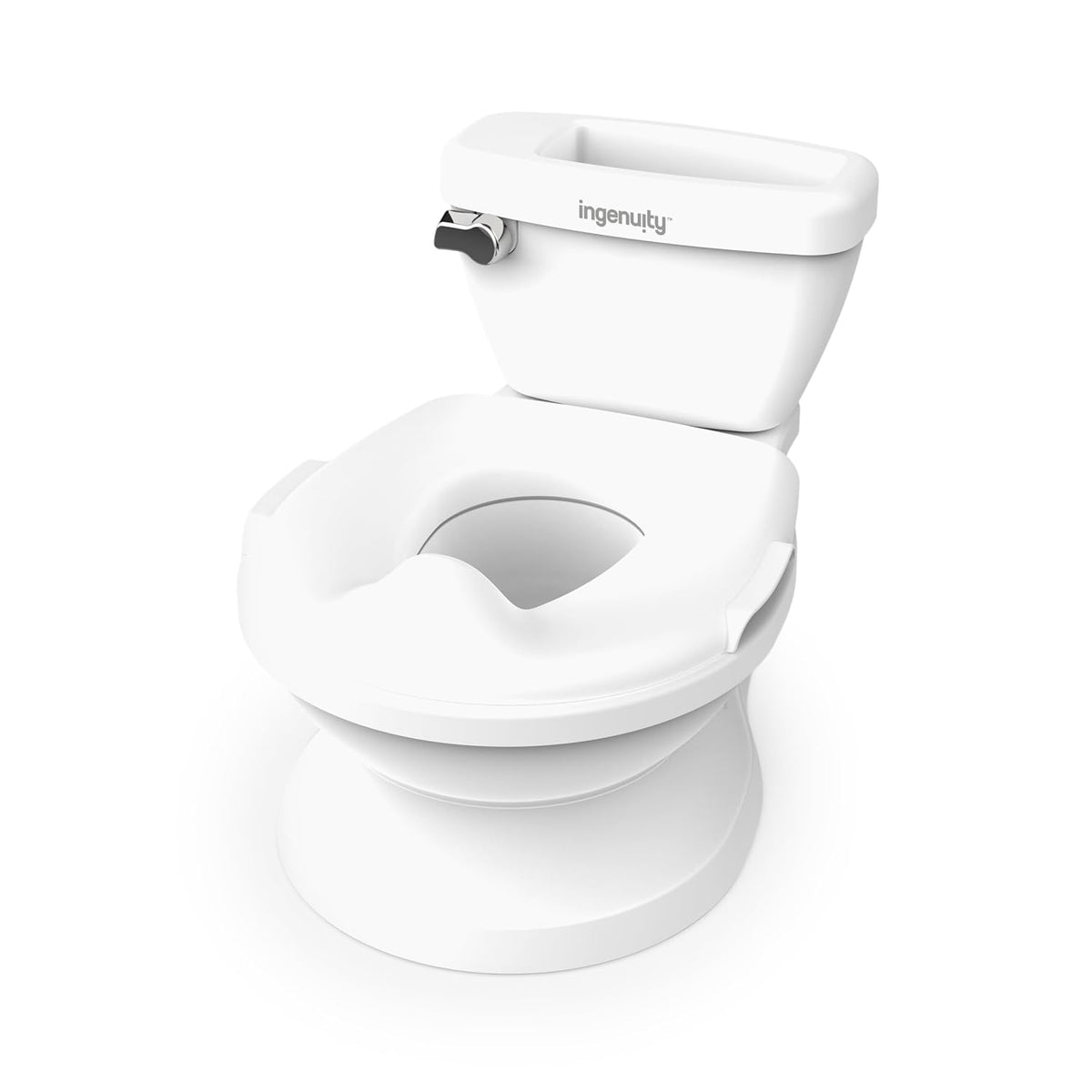My Size Potty Pro 2-in-1 Potty Training Toilet, Floor Potty with Removable Potty Seat for Standard Toilets, Realistic Flushing Sound, for Toddlers Ages 18+ Months, Up to 50 lb